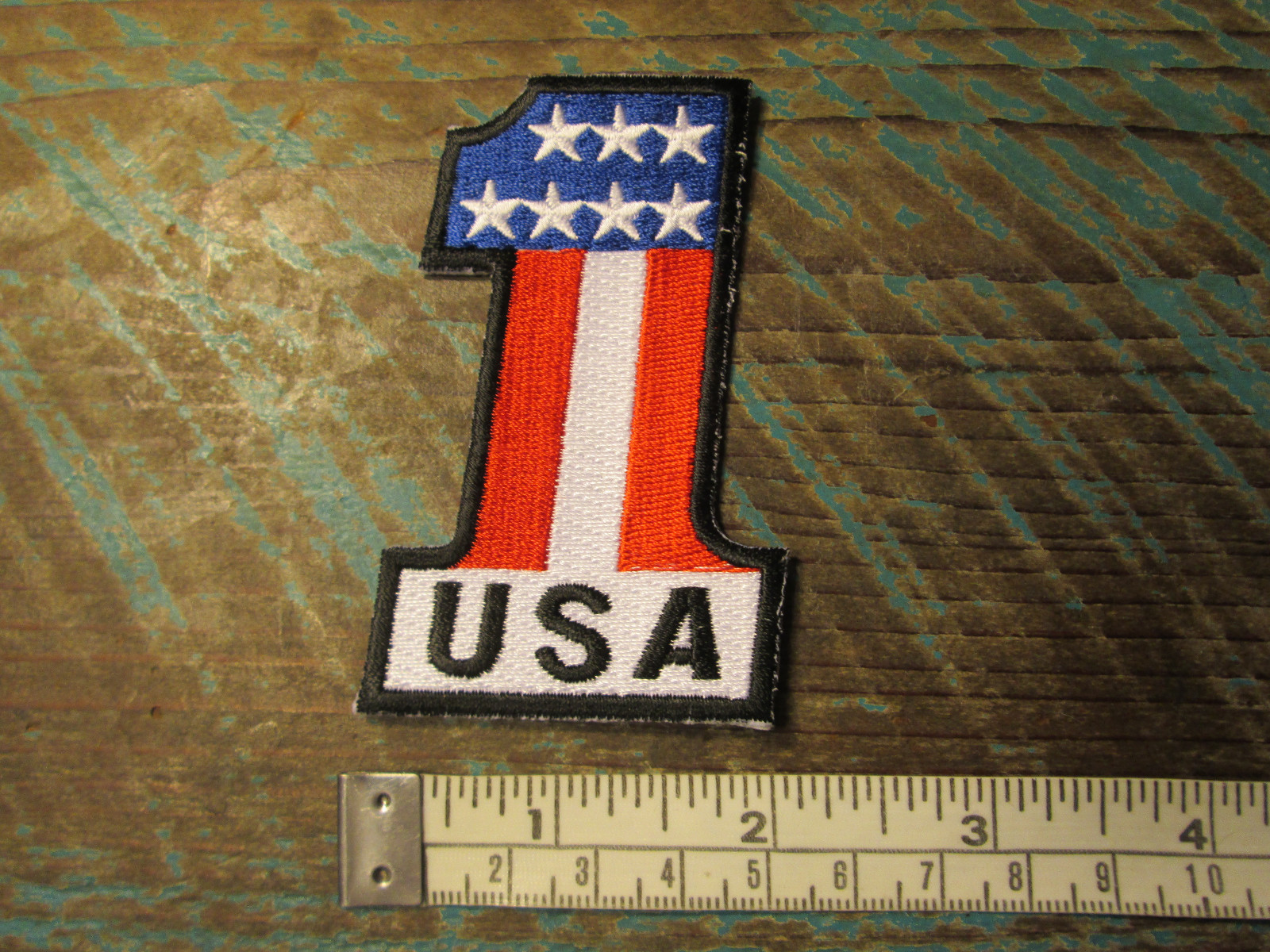 NEW USA NUMBER ONE AMERICAN FLAG RACING PATCH CHEVY TRUCK MOTORCYCLE AMERICA