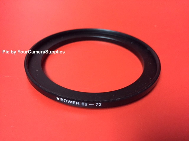 1(one) STEP-UP ADAPTER-RING 62mm to 72mm 62-72 mm M62-F72  METAL, BLACK