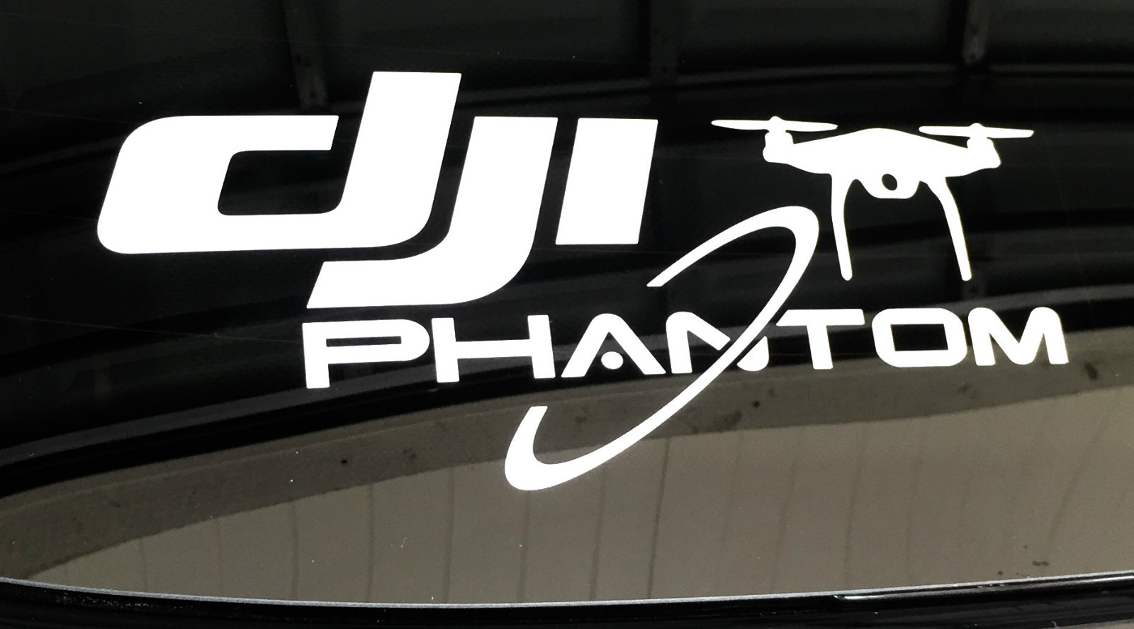 DJI PHANTOM Drone Sticker WHITE  Decal Set of 2 11" X 4.6" For Quadcopter