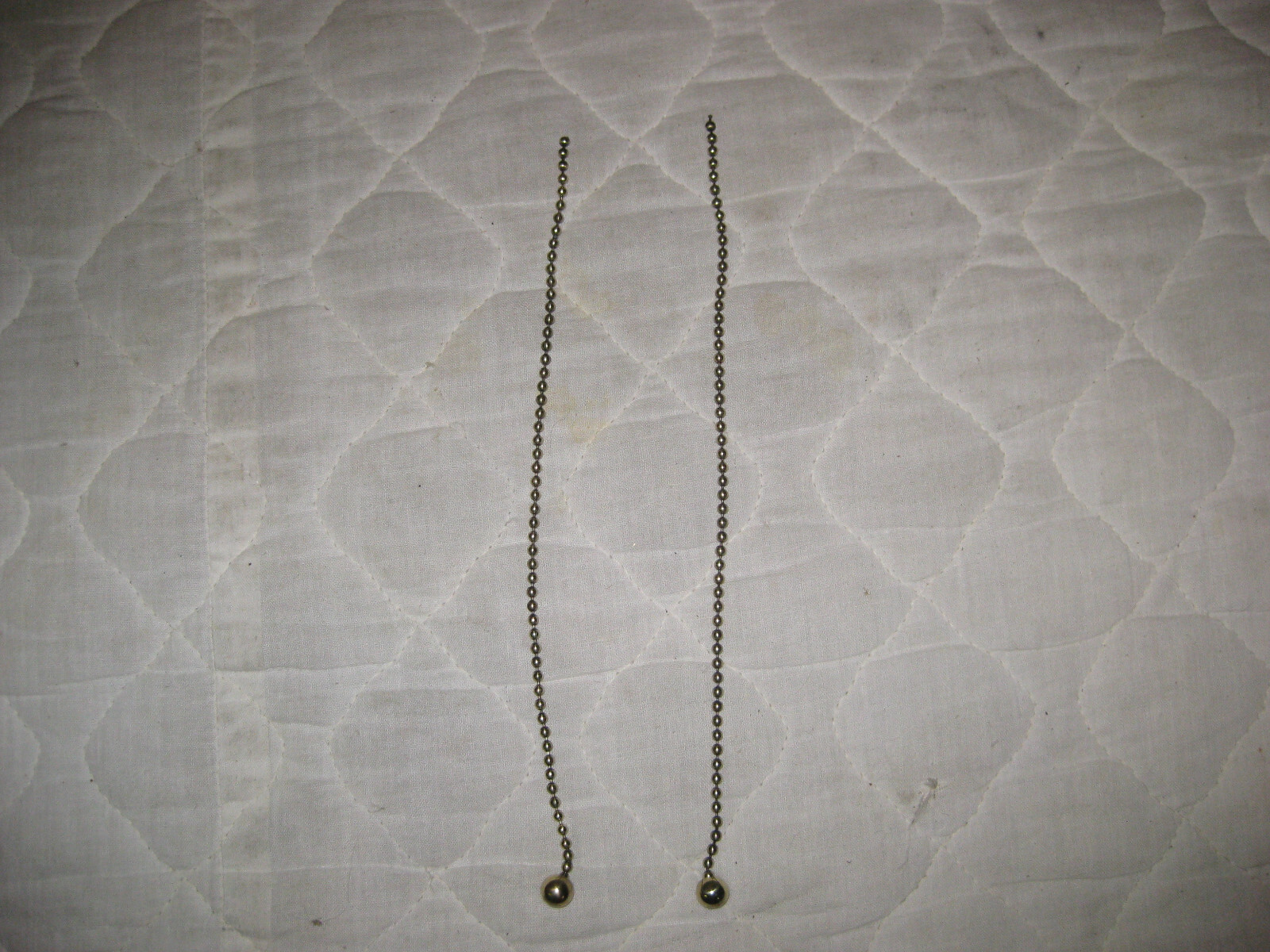 2  RARE "KINGS PAT" Matching  Solid Brass Ball Pull Chains-DATED: May 9 1911