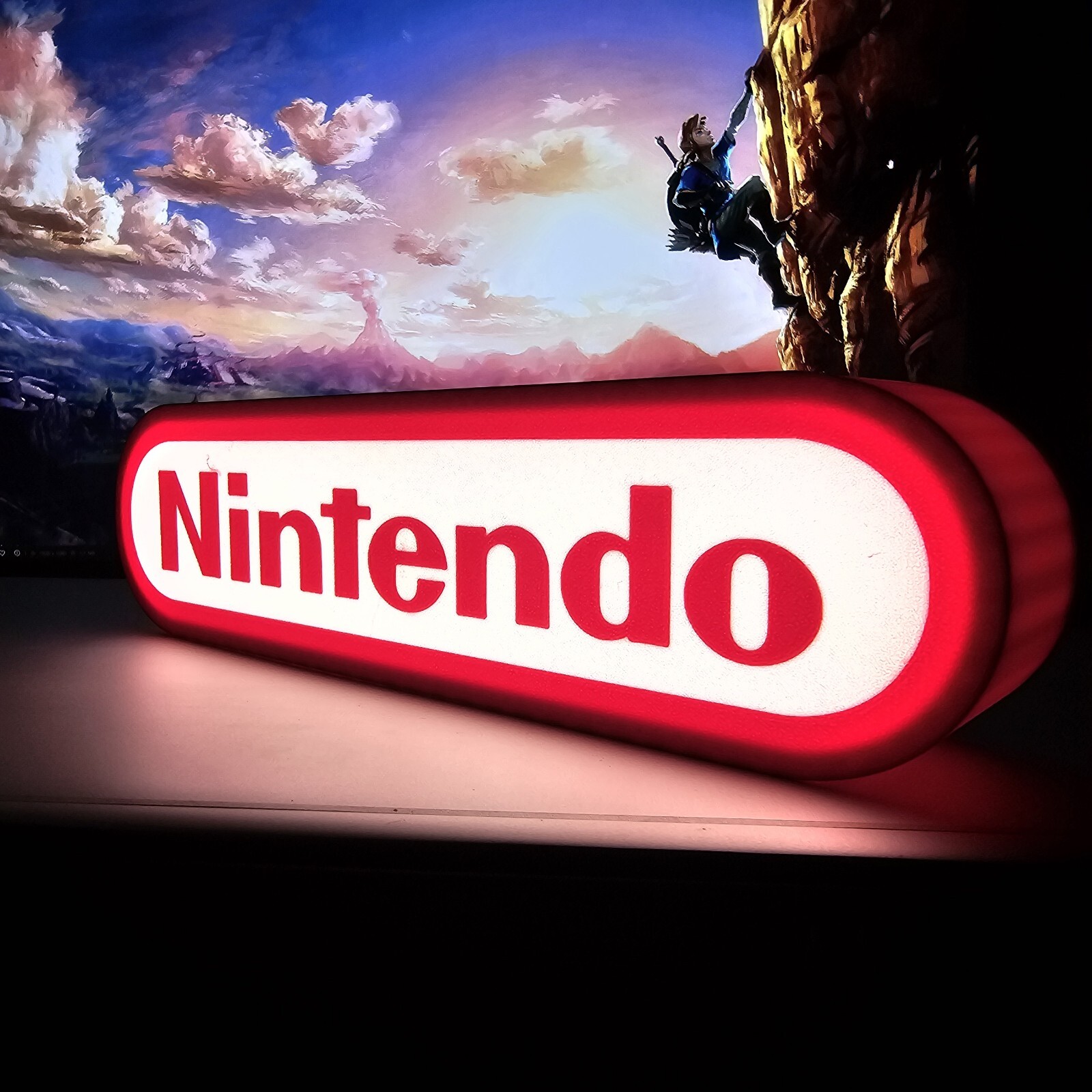 Nintendo 3d Printed Led Sign