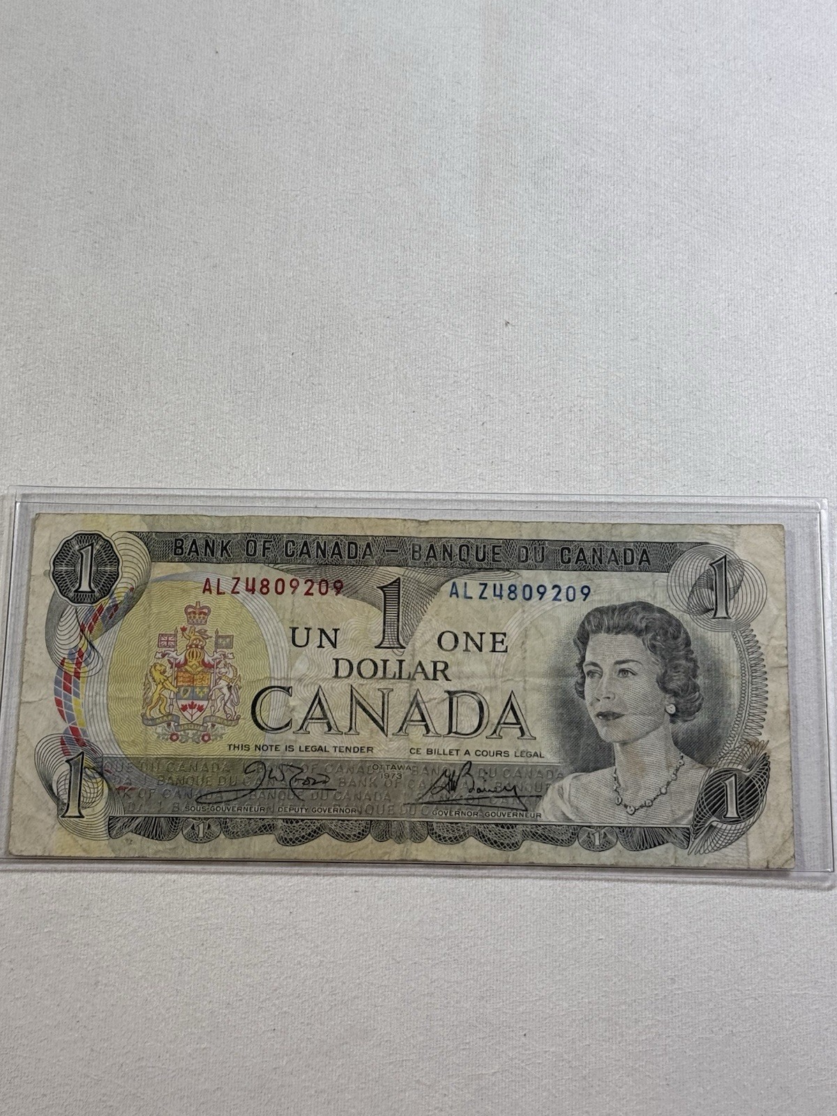 1973 Canada 1 Dollar Banknote Crow Bouey P# 85c
