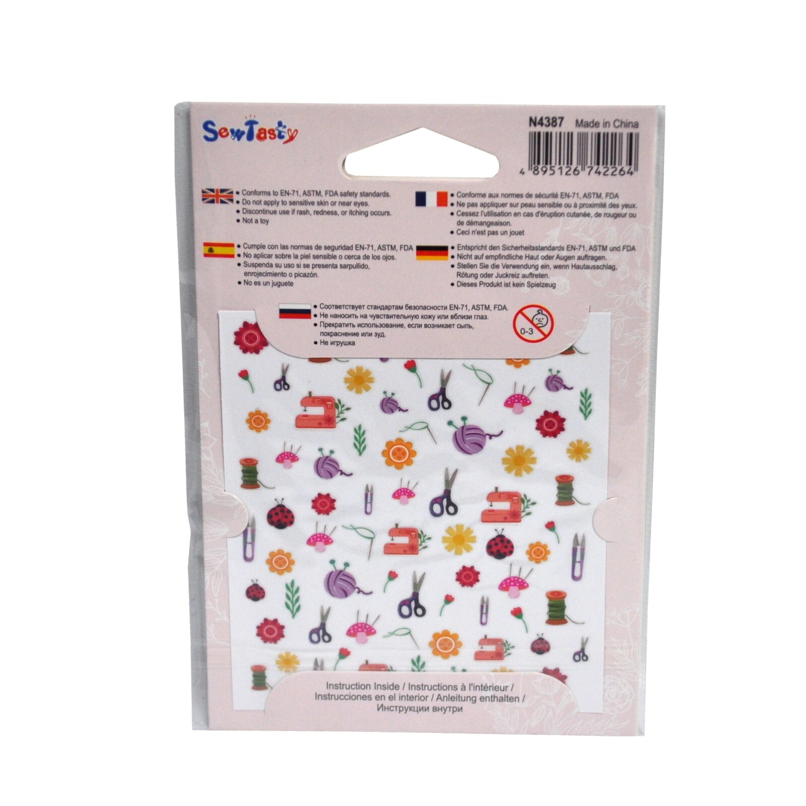 Sew Fun Nails Decals Sewing Notions Stickers