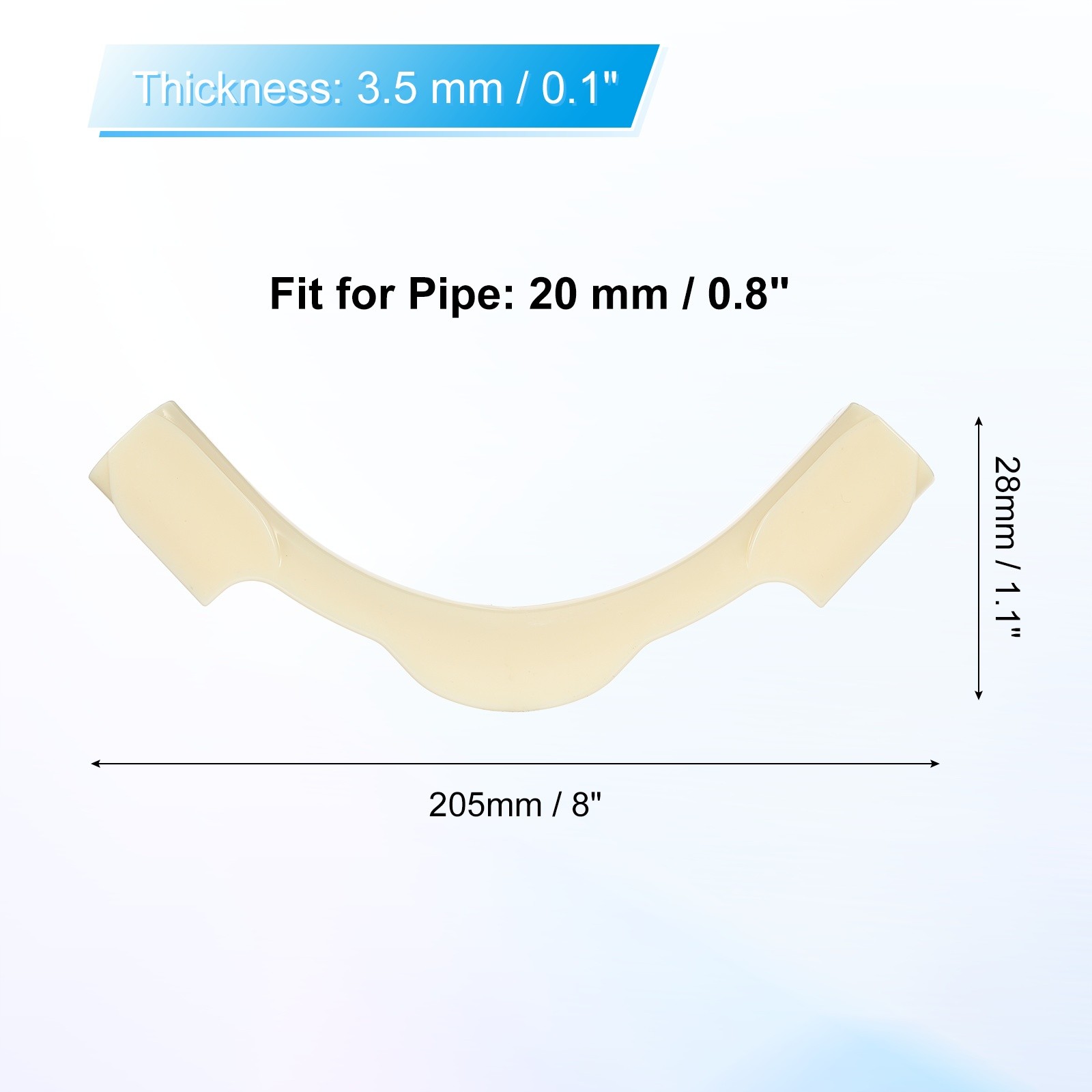 20mm PEX Tube Bend Support, 4Pcs ABS Plastic Elbow Bend Support, Light Yellow