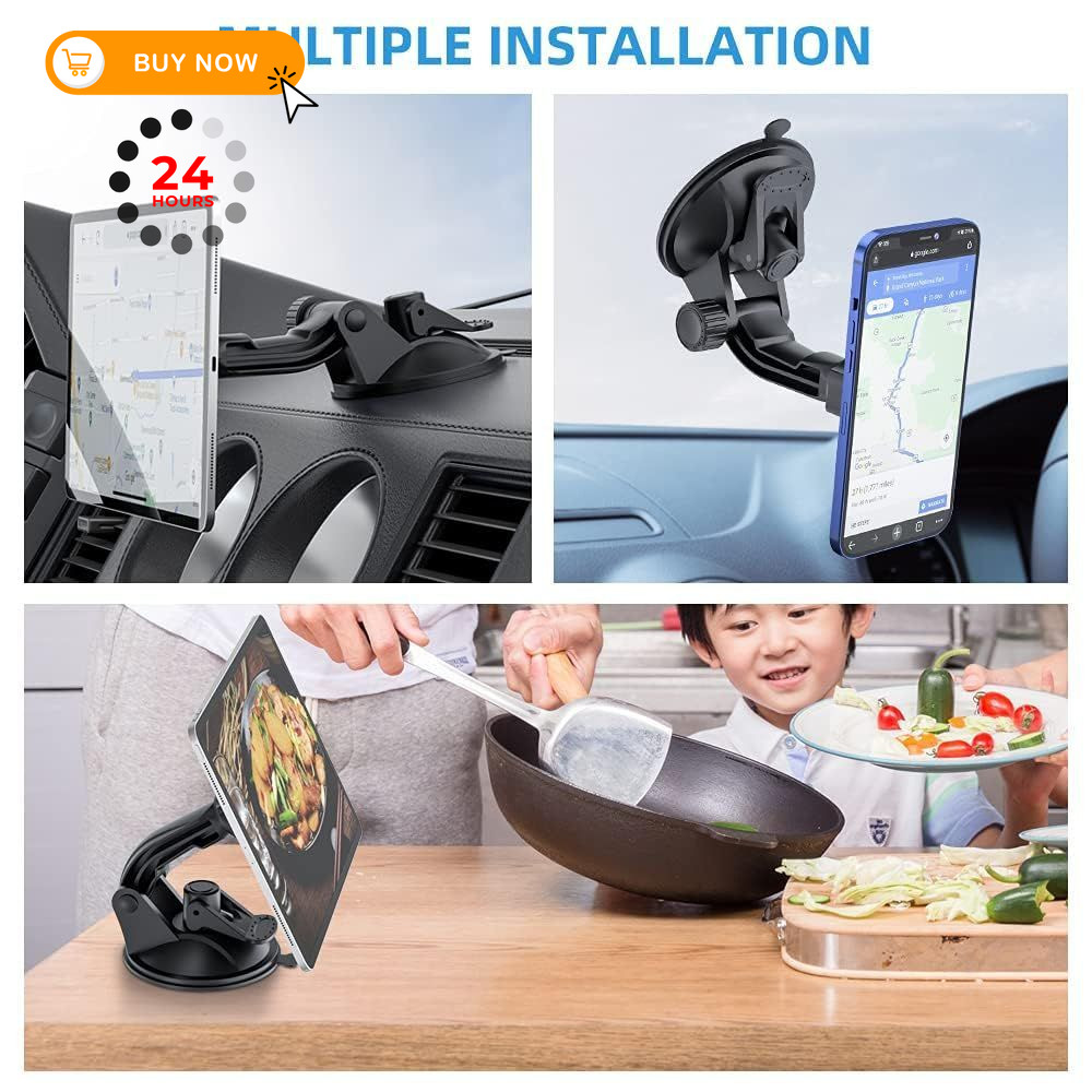 OHLPRO Dashboard Magnetic Tablet Holder for Car, Fit tablets, Black