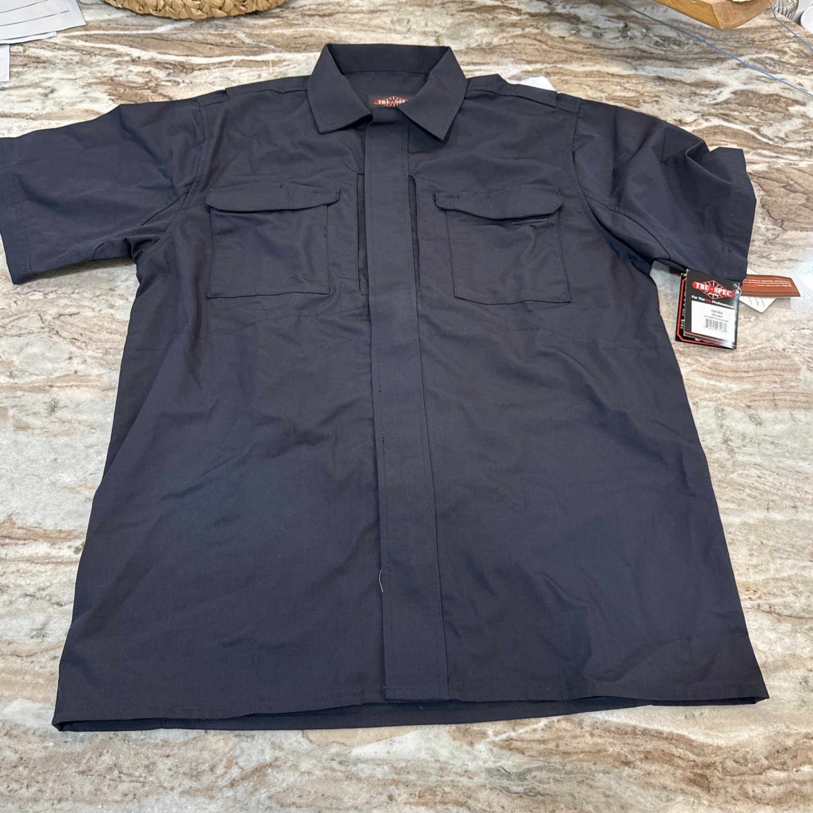 Tru-Spec Mens, 24-7 Series Sz M Hefty Short Sleeve Shirt Navy 1081004