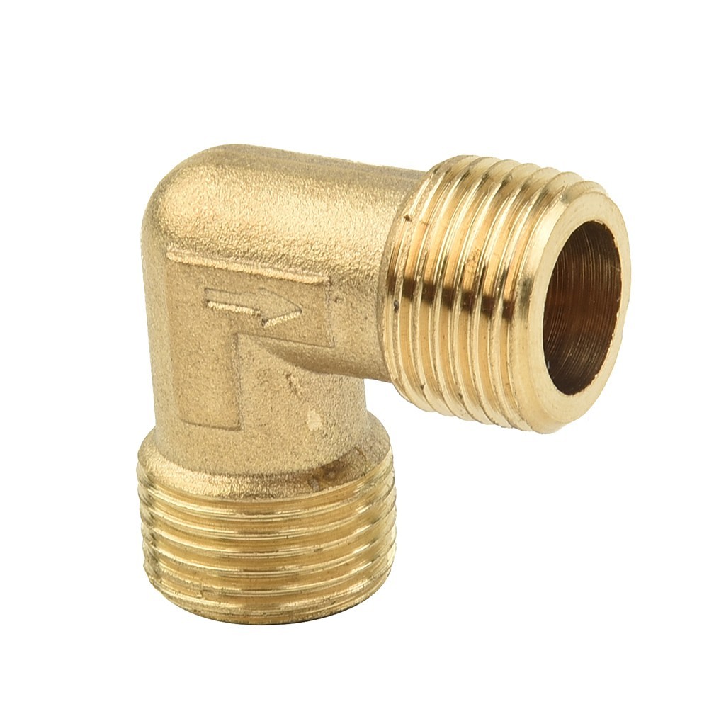 Air Compressor Fittings Brass 16.5mm Male Thread Check Valve Elbow Coupler