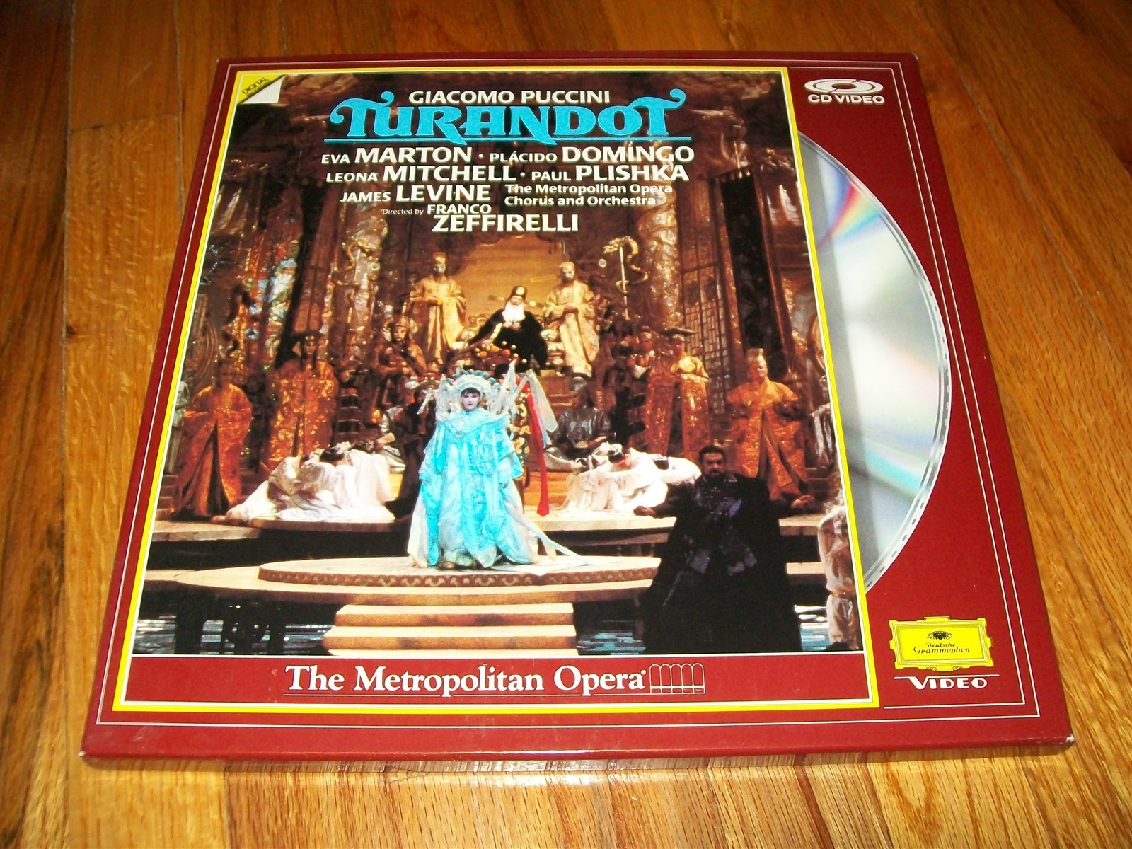 TURANDOT 2-Laserdisc LD BOXED SET PUCCINI OPERA JAMES LEVINE FRANCO ZEFFIRELLI!