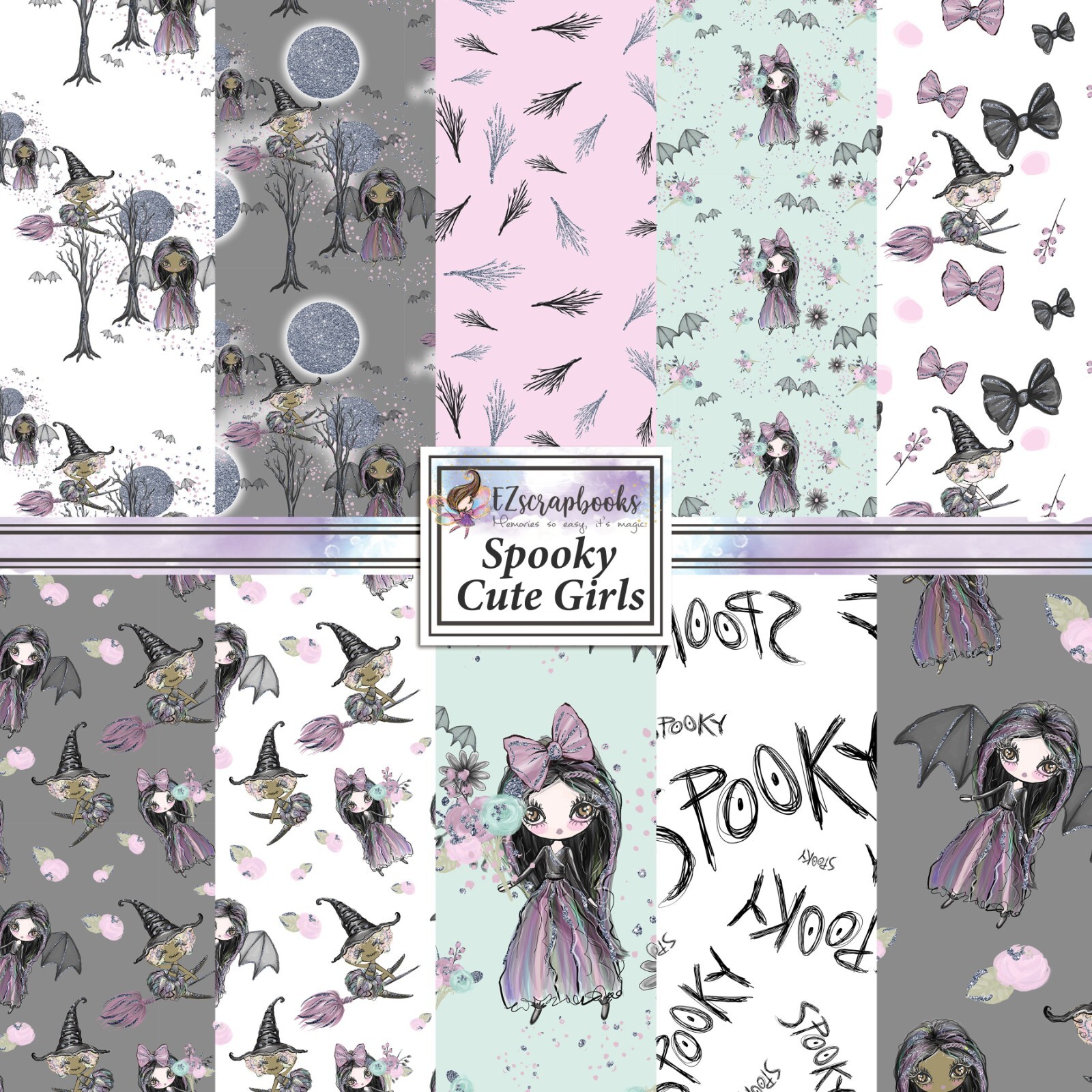 SPOOKY CUTE GIRLS - Paper Pack