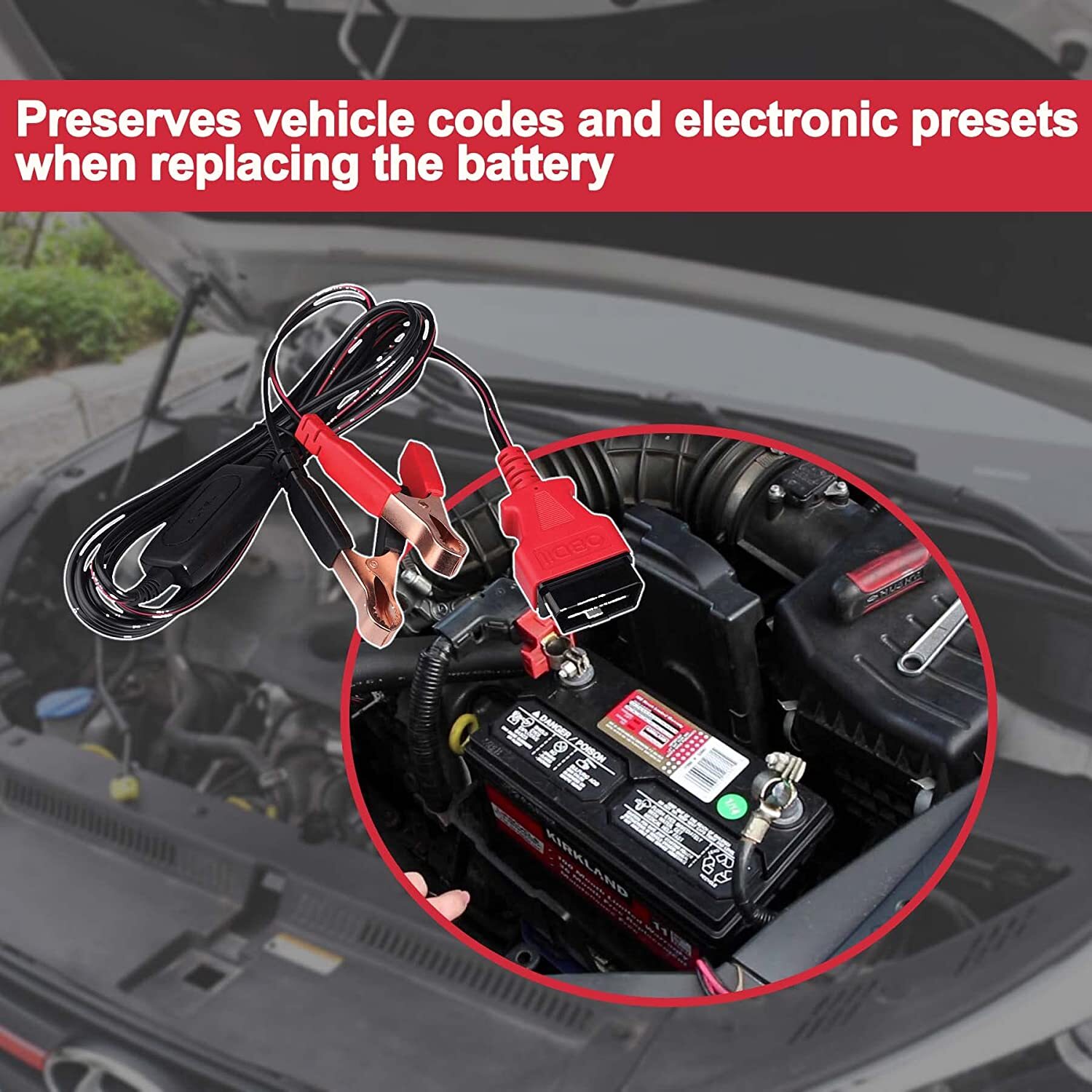 Autel MaxiBAS BTMS OBDII Memory Saver Preventing Vehicle Data Loss Cable Tool