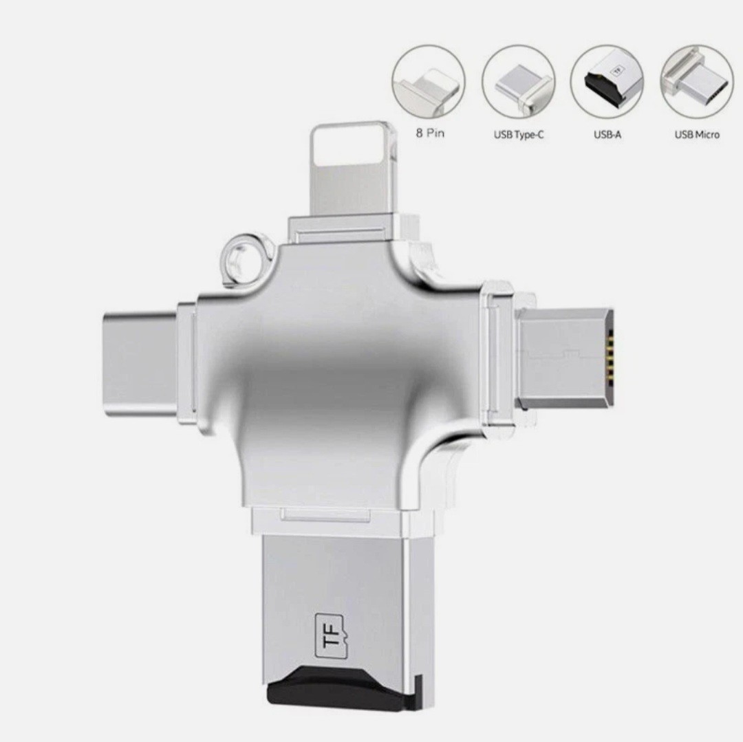 USB 3.0 TF/SD 64GB Card Adapter Flash Drive Type-C OTG iPhone&Android PC