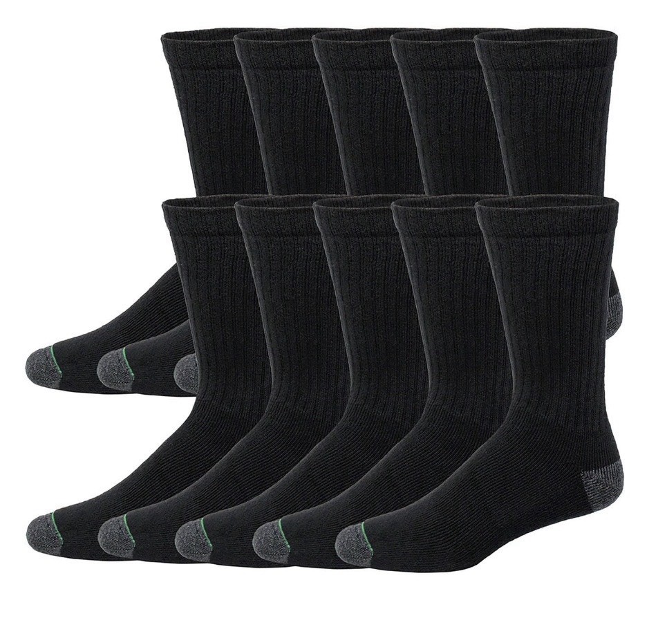 Member's Mark Men's Quarter Top Athletic Socks from USA Shoe Size 6-12, 10 Pairs
