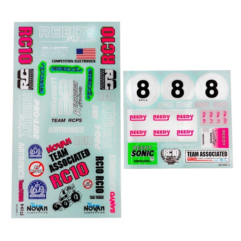 Team Associated - RC10 BK Decal Sheet