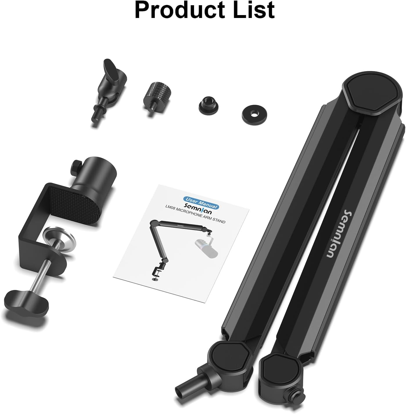 Soporte Microfono 360 Brazo Ajustable Abrazadera Canal Cable Podcast Streaming