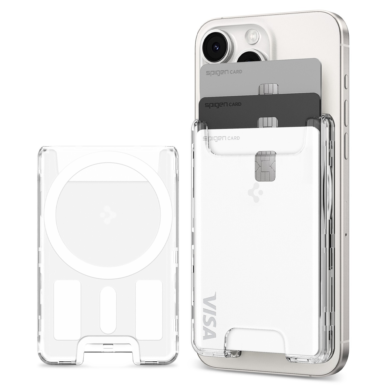 Spigen Magsafe Wallet | Ultra Hybrid Mag Fit Clear Card Holder