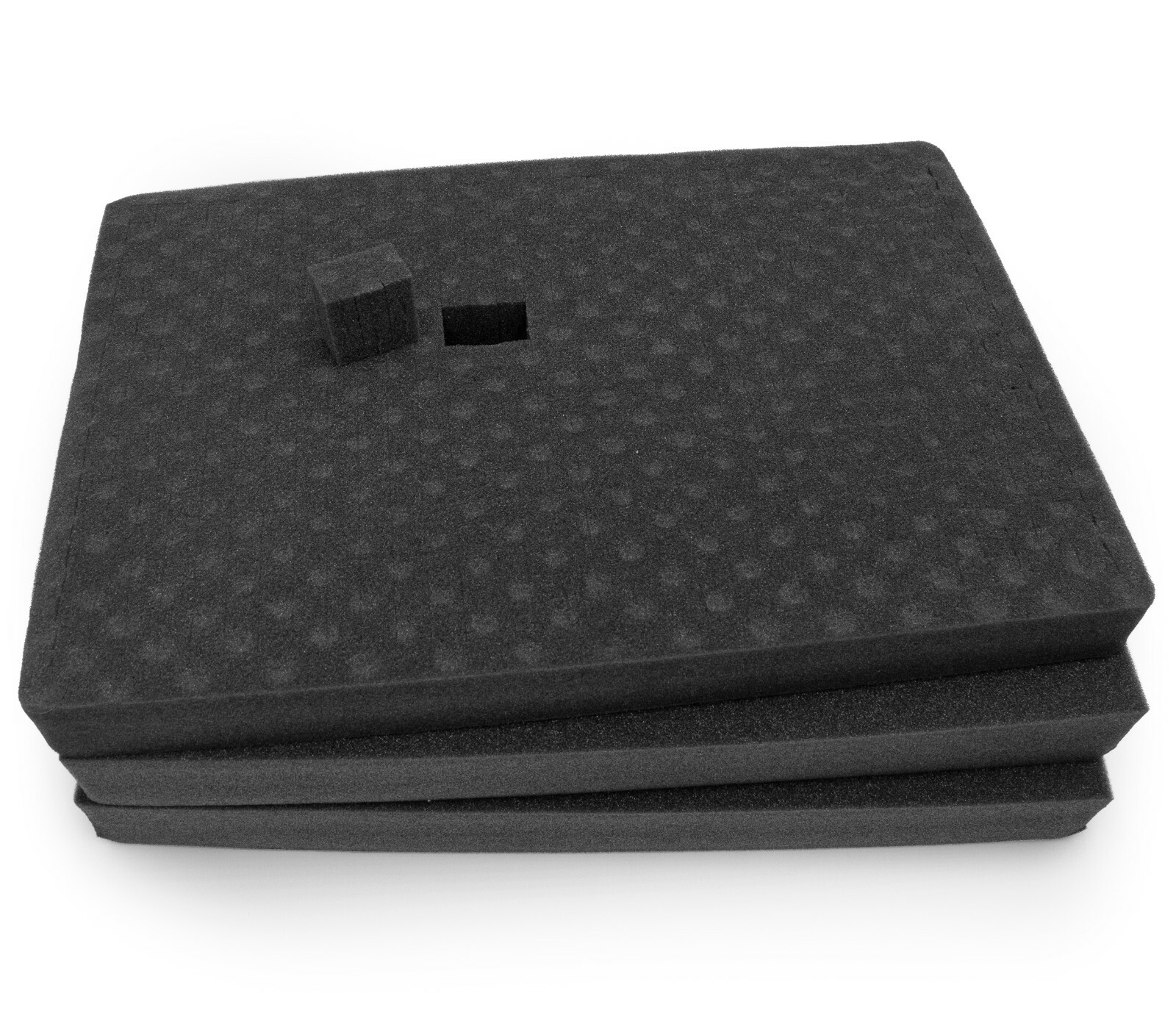 CASEMATIX 3-Pack Pluckable Foam Inserts for Hard Gun, Pistol & Rifle Cases
