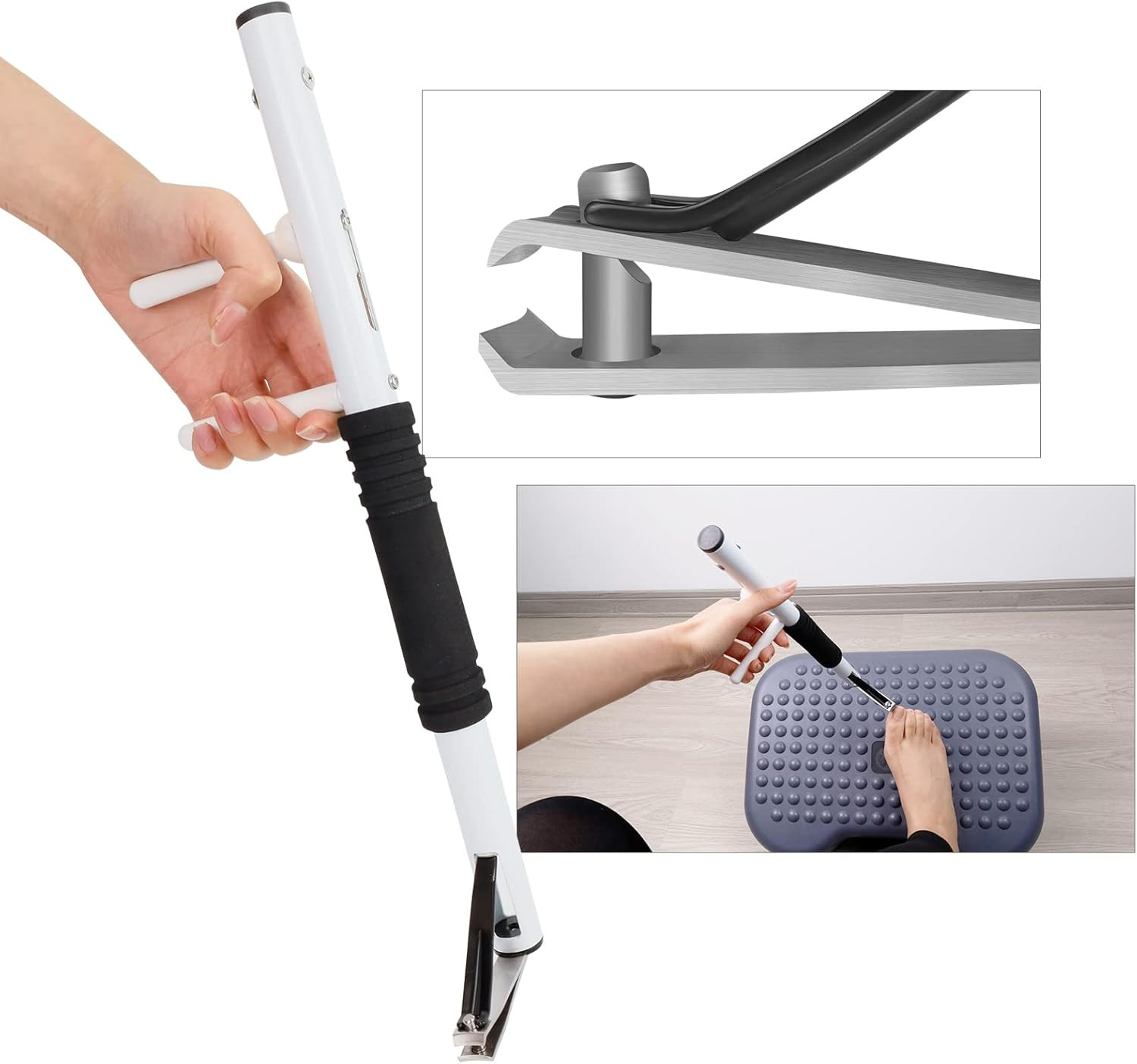 Long Handled Toenail Clippers Wide Jaw Opening, Free Bending, for Thick Nails, f