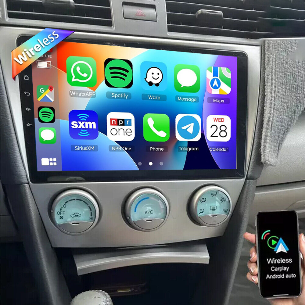 For Toyota Camry 2007-2011 Android 15 Apple CarPlay Car Stereo GPS Navi BT Radio