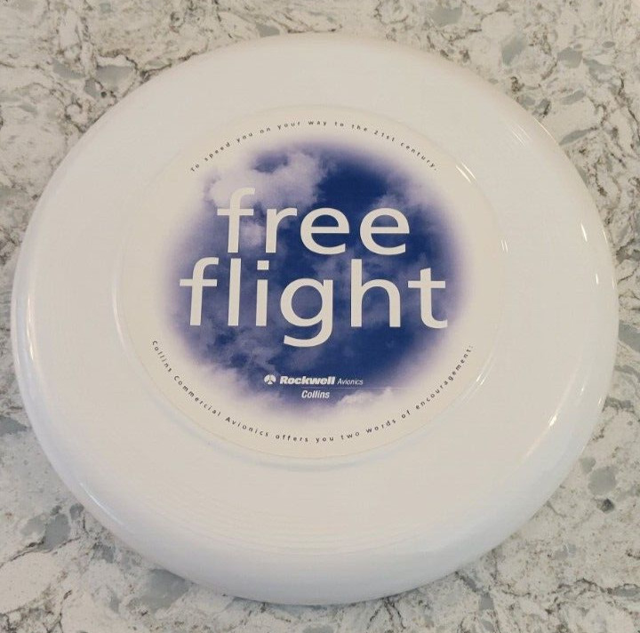 New Rockwell Collins Avionics Collins Aerospace Frisbee White Blue Vintage Rare