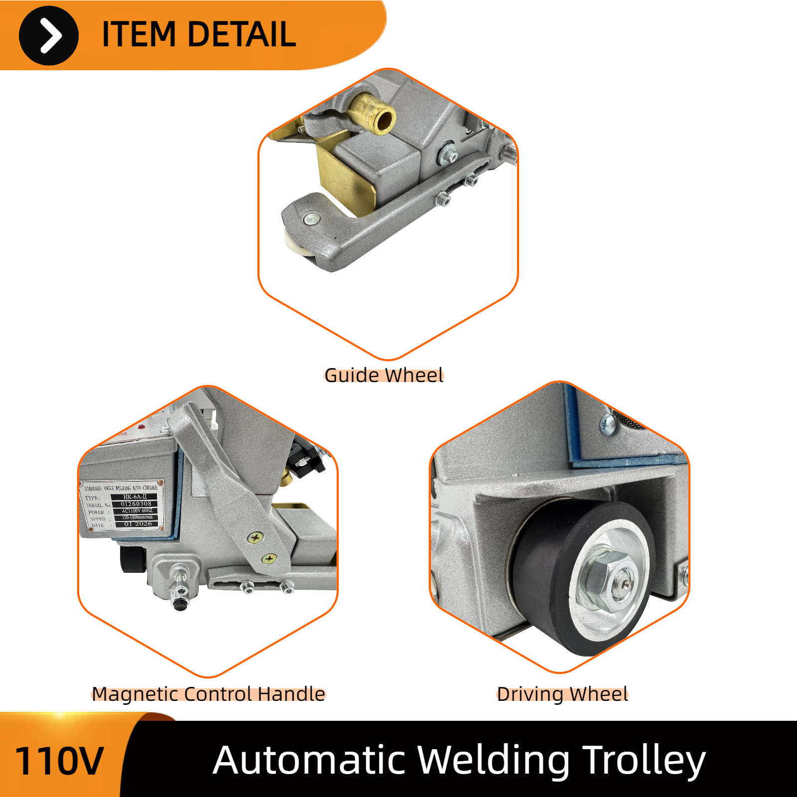 Lightweight Automatic Welding Trolley Plane Welding/Angle Welding Trolley 110V
