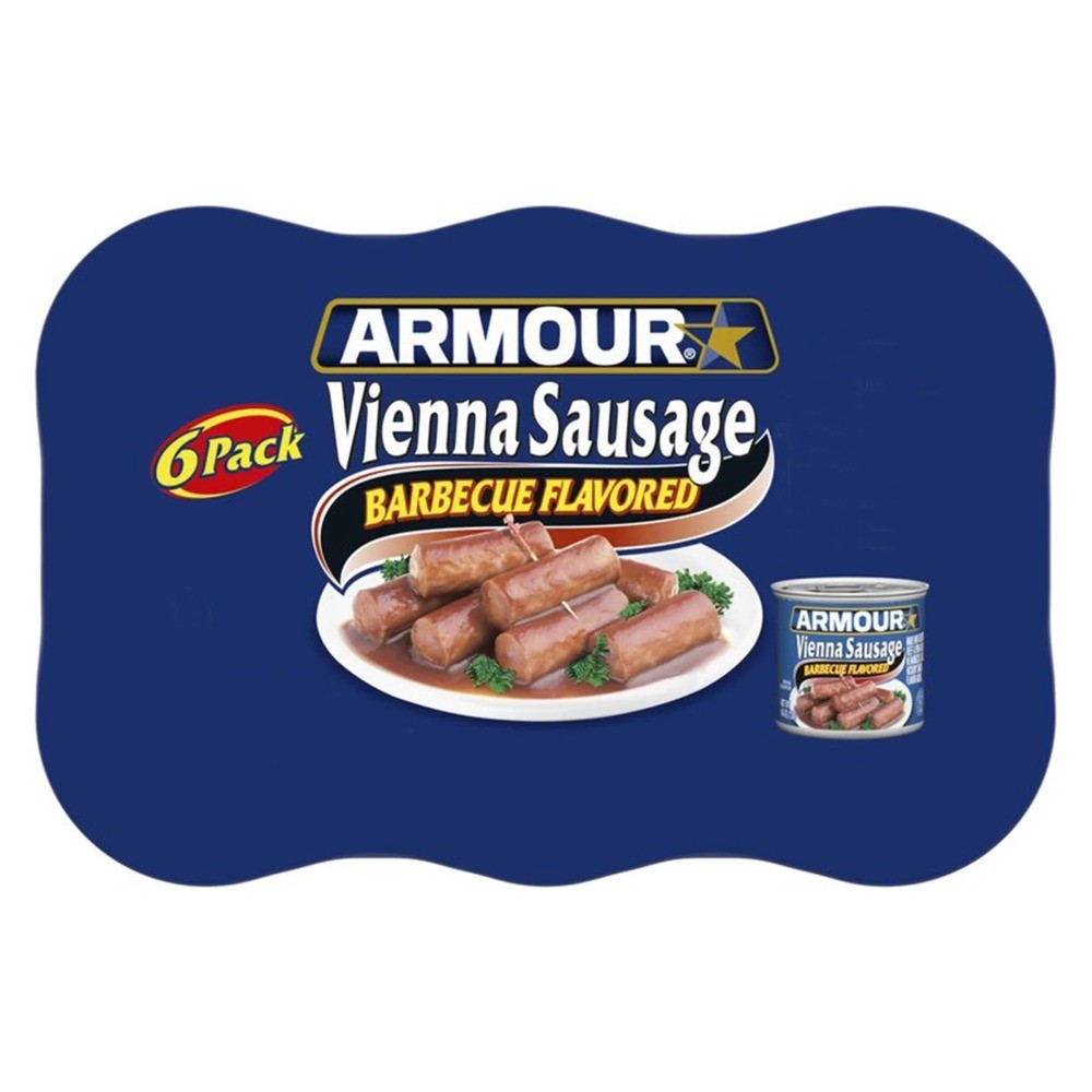 Canned Vienna Sausage in Barbecue Sauce 7g Protein per Serving 4.6 oz Pack of 6