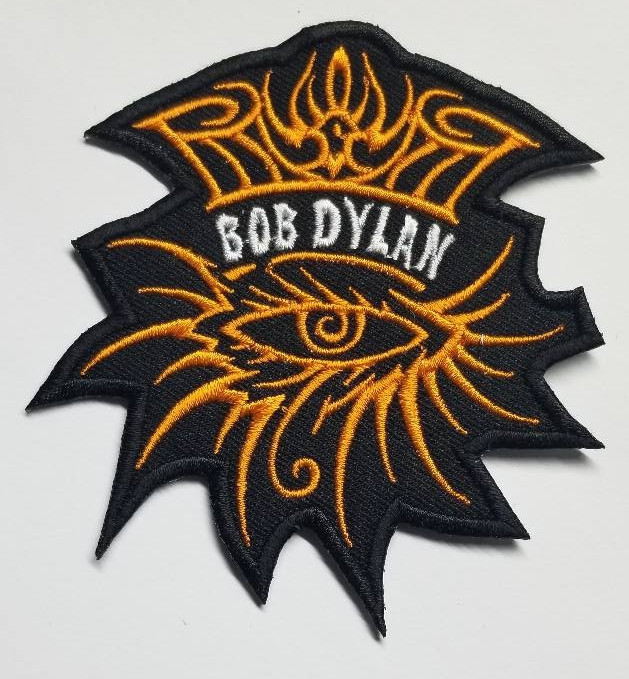 Bob Dylan band Embroidered orange Patch approx 3x3.5"