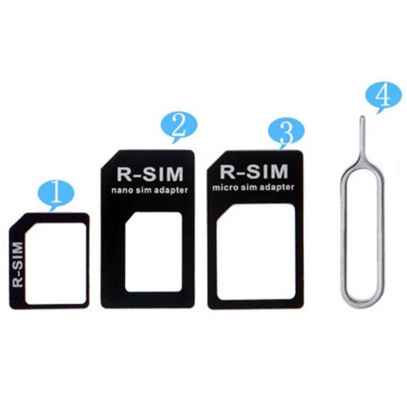 Micro Nano SIM Card to Standard Adapter Adaptor Converter Set For Cell Phone