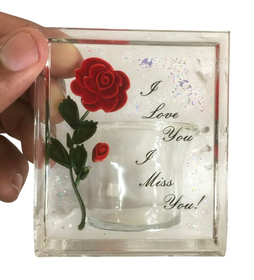 I Love You Miss You Votive Tea Light Holder Mother Gift Love Gift