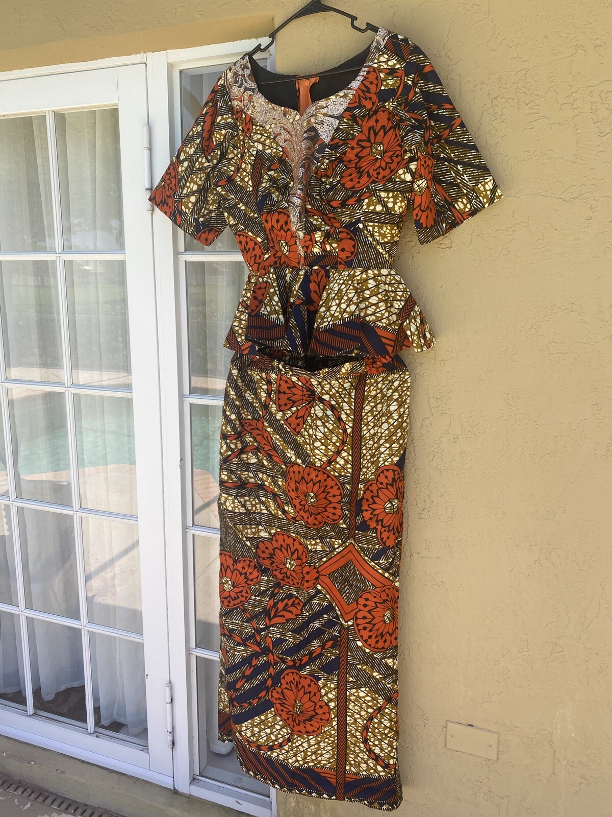 NIGERIAN AFRICAN WAX ANKARA BLOUSE & SKIRT HI TARGET(CULTURAL& ETHNIC CLOTHING )