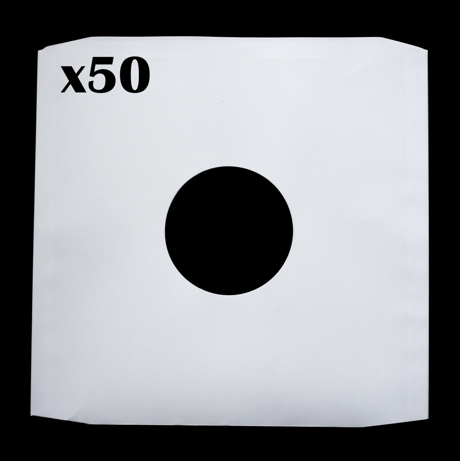 50x 12 Inch Paper Record Inner Sleeves for Vinyl LP Records - White Acid-Free