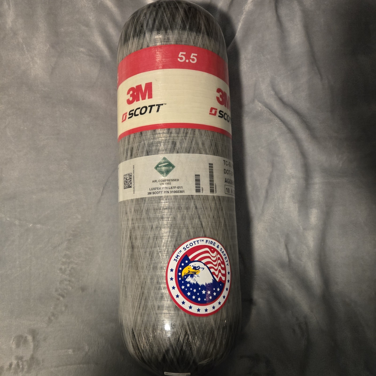 3M SCOTT 5.5 SCBA 60-Min Air Cylinder 5500 PSI Carbon Fiber Tank