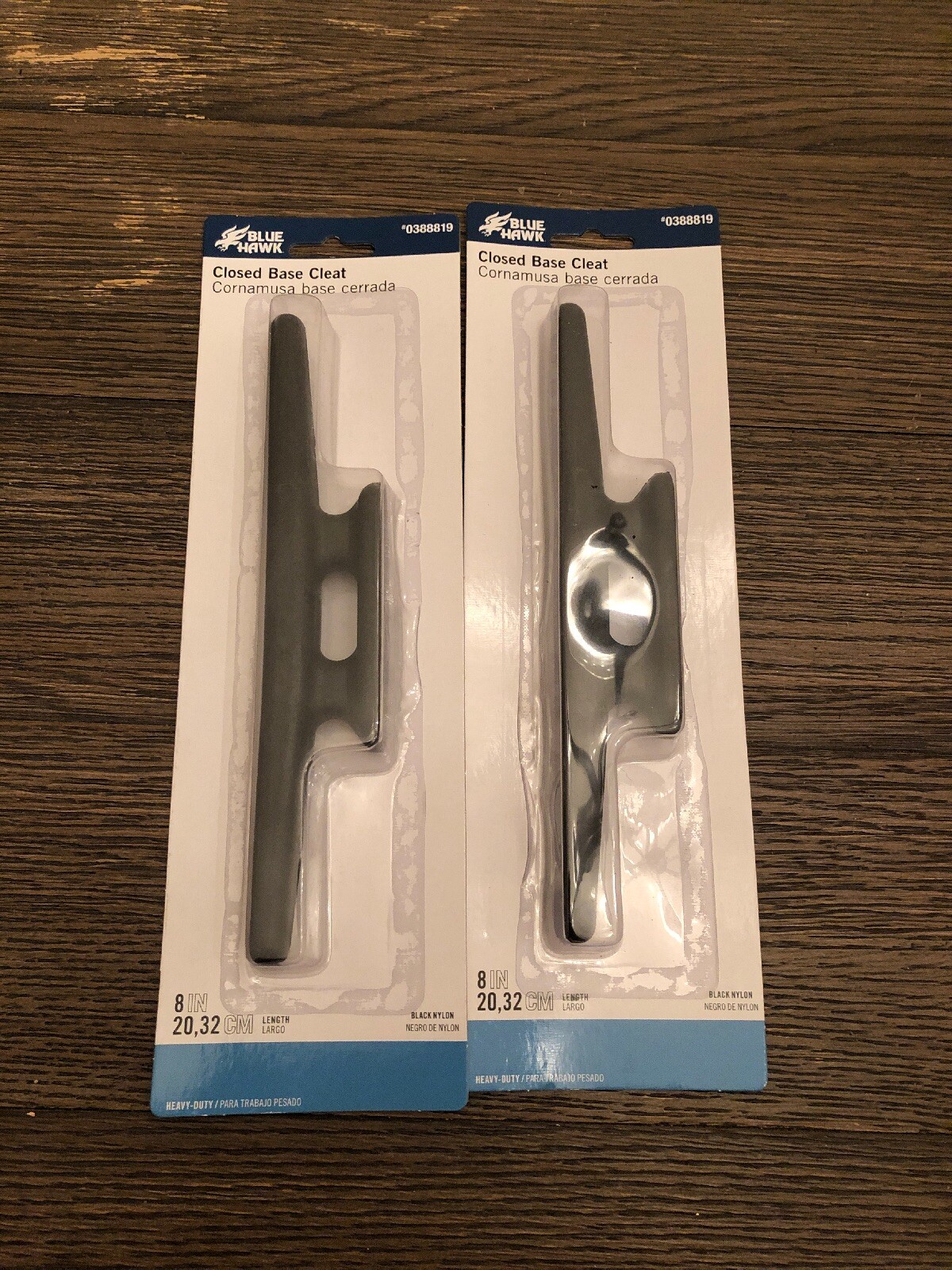 Blue Hawk 8” Closed Base Cleat Lot Of 2 Black Nylon 0388819