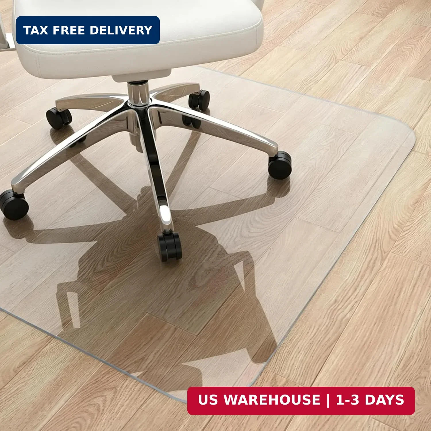 Yecaye Office Chair Mat for Hardwood Floor, 36" x 48" Clear Computer Desk Chair