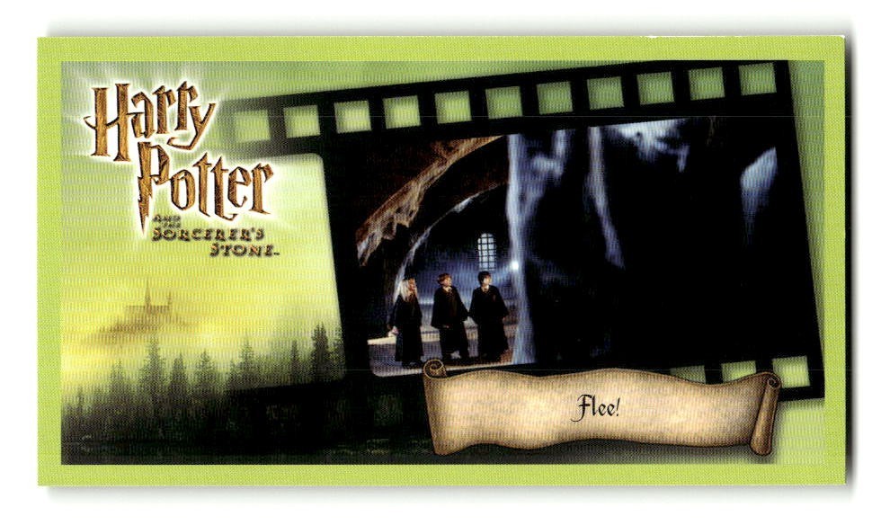 2001 Harry Potter and the Sorcerer's Stone Trading Card #50 Flee!