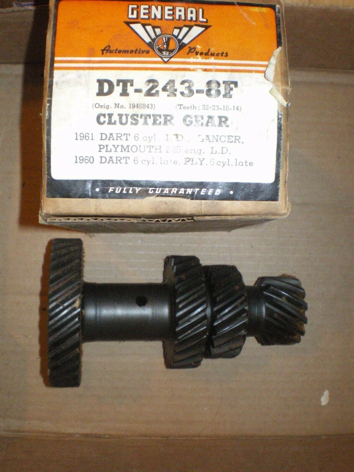 1961 DODGE DART 6 CYL LANCER PLYMOUTH 225 ENG TRANSMISSION CLUSTER GEAR 1949843
