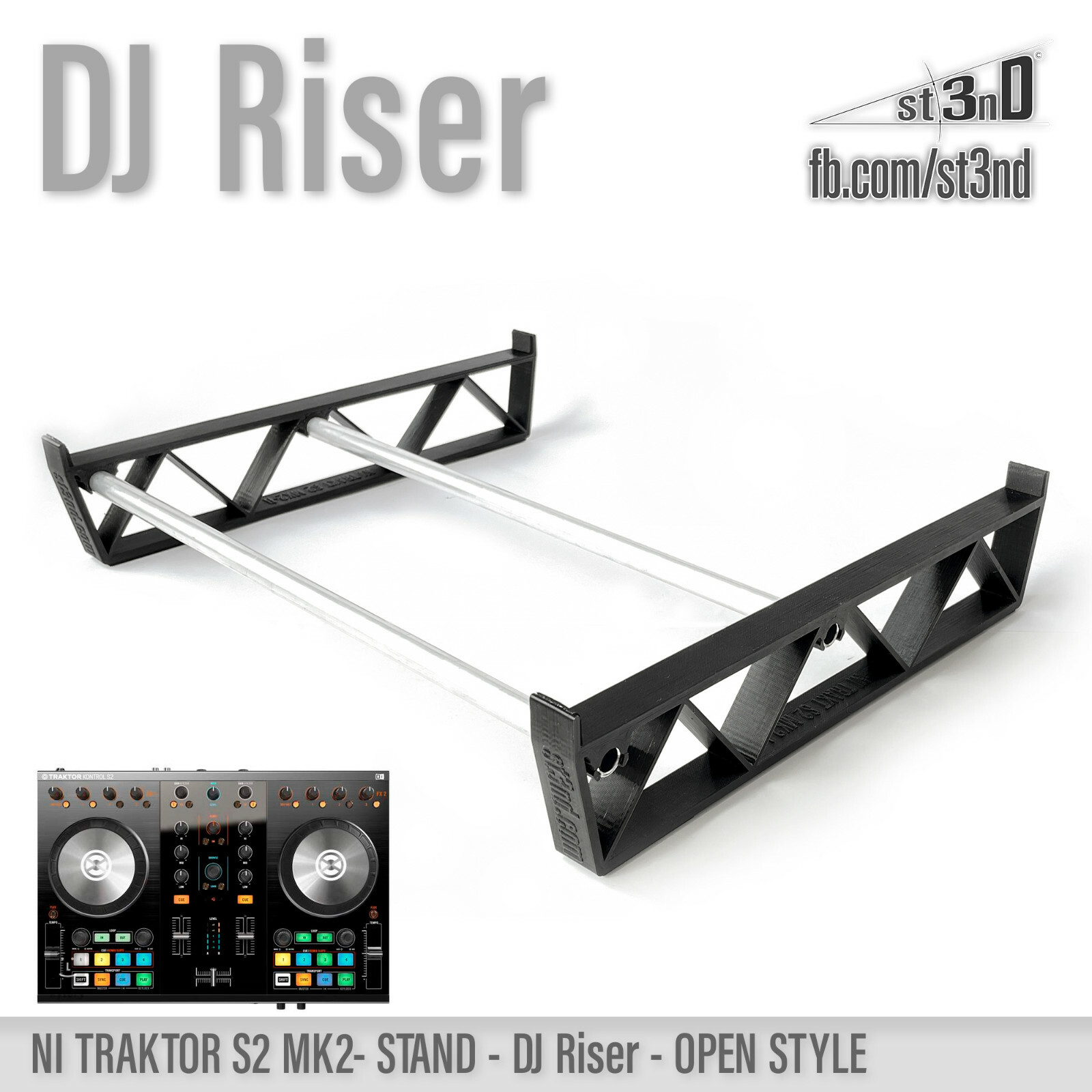 NI TRAKTOR S2 MK2 DJ Riser STAND - 3D Printed - 100% Buyer Satisfaction