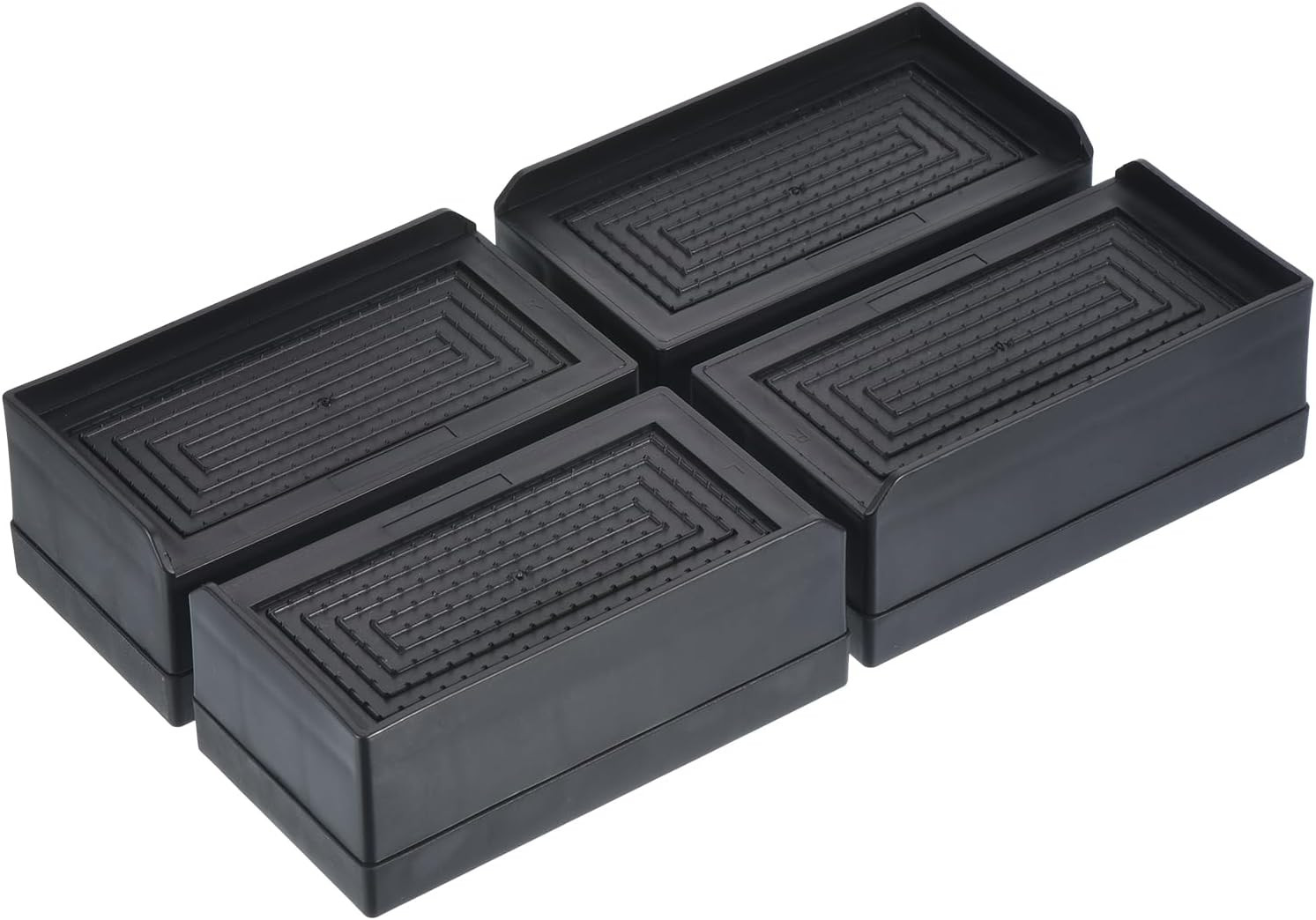Furniture Risers 1.5 Inch, 4Pcs Rectangle Bed Risers Adjustable Couch Riser for