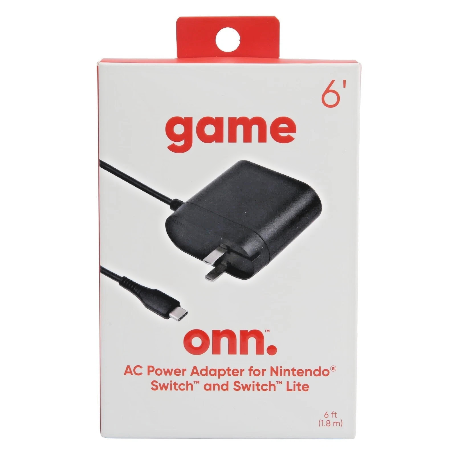 Onn AC Power Adapter for Nintendo Switch & Switch Lite 6ft Cable – New Open Box