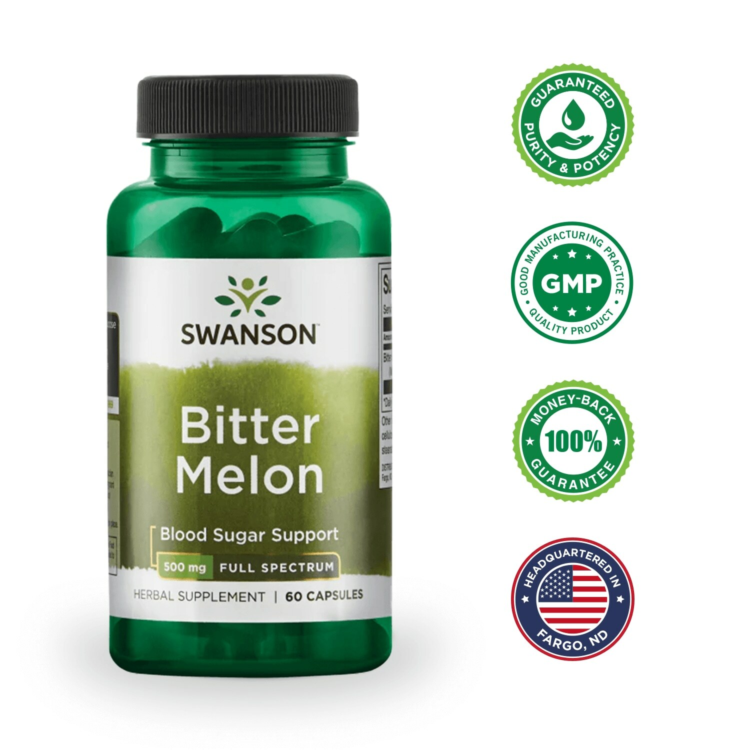 Swanson Herbal Supplements Full Spectrum Bitter Melon 500 mg Capsule 60ct