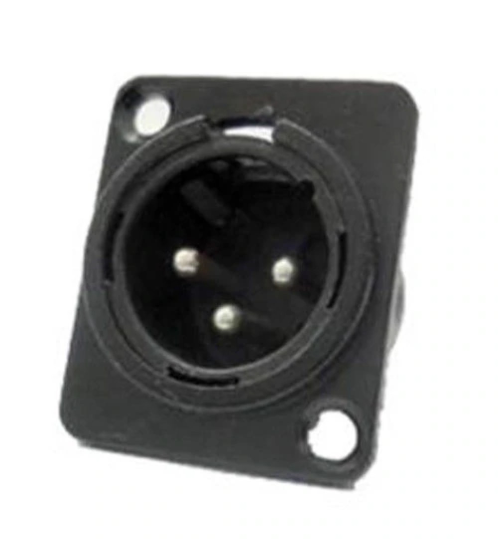 (8 PACK) PROCRAFT PXLRMP-B "D" Type Panel Mount XLRM Connector w/ Black Shell
