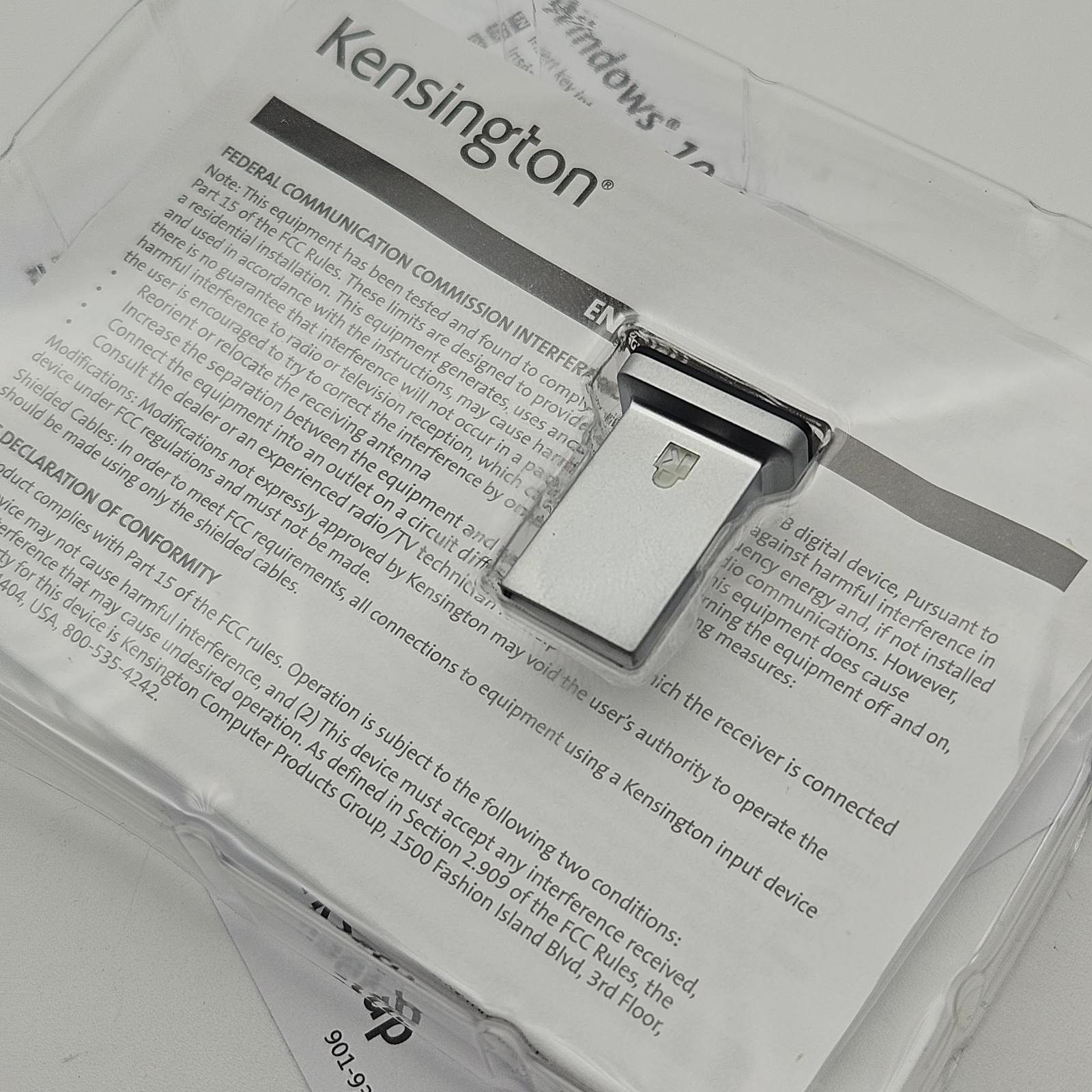 Kensington VeriMark IT Fingerprint Key Reader easy setup WINDOWS HELLO