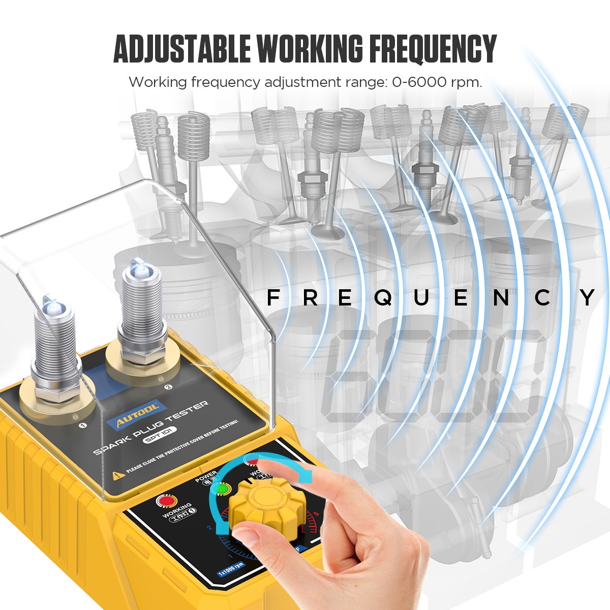Spark Plug Tester Tool Dual Hole 12V Car Engine Ignition Plug Analyzer Tester US