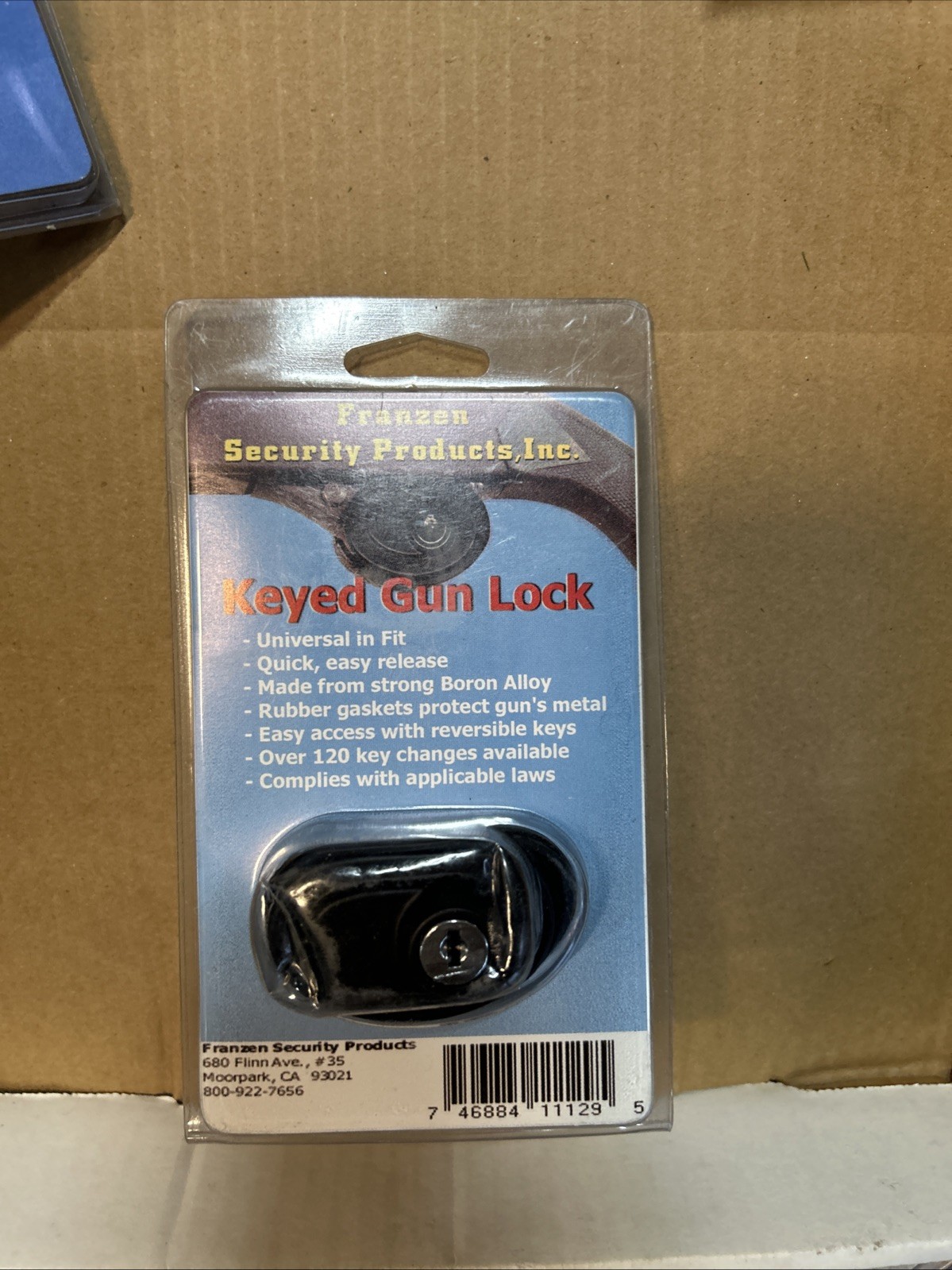 Gun Lock Trigger Lock Franzen Security Products Firearm Keyed Brand NIP