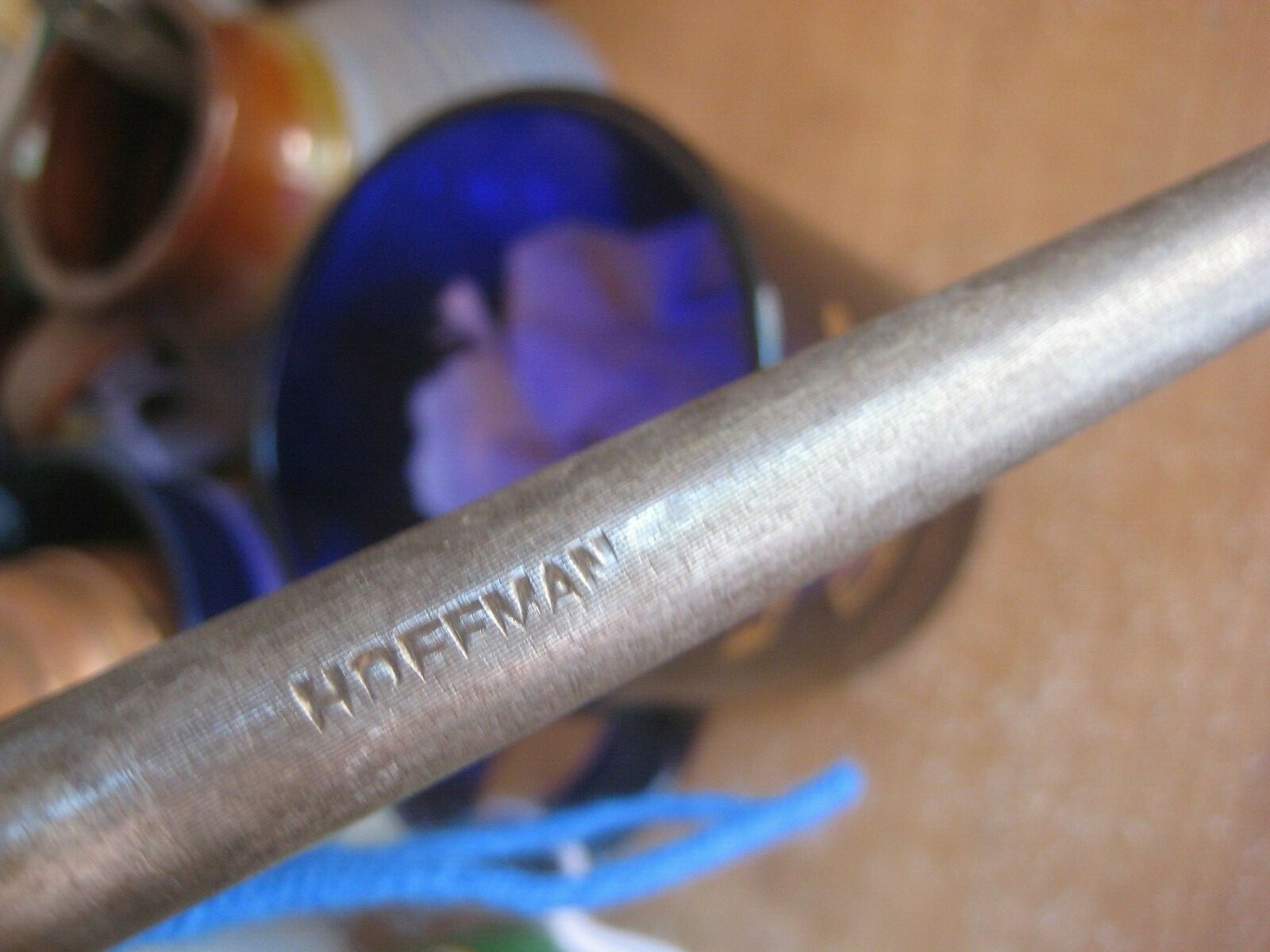 Vintage 14" Steel ** HOFFMAN *** Knife Sharpening Steel Stick Sharpener USA