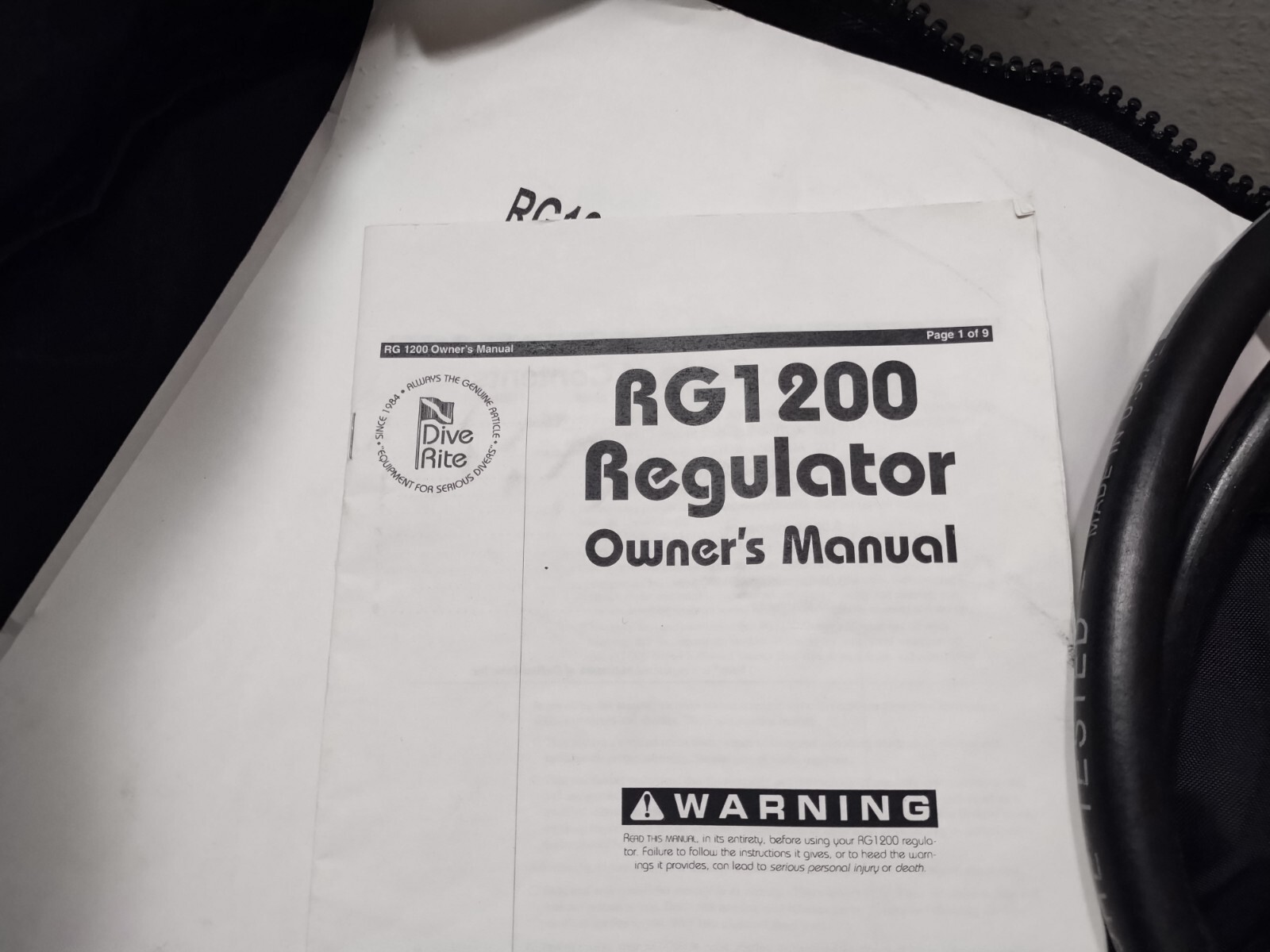 Dive Rite RG1200 Octopus Regulator System w/ Meter and Case **EUC