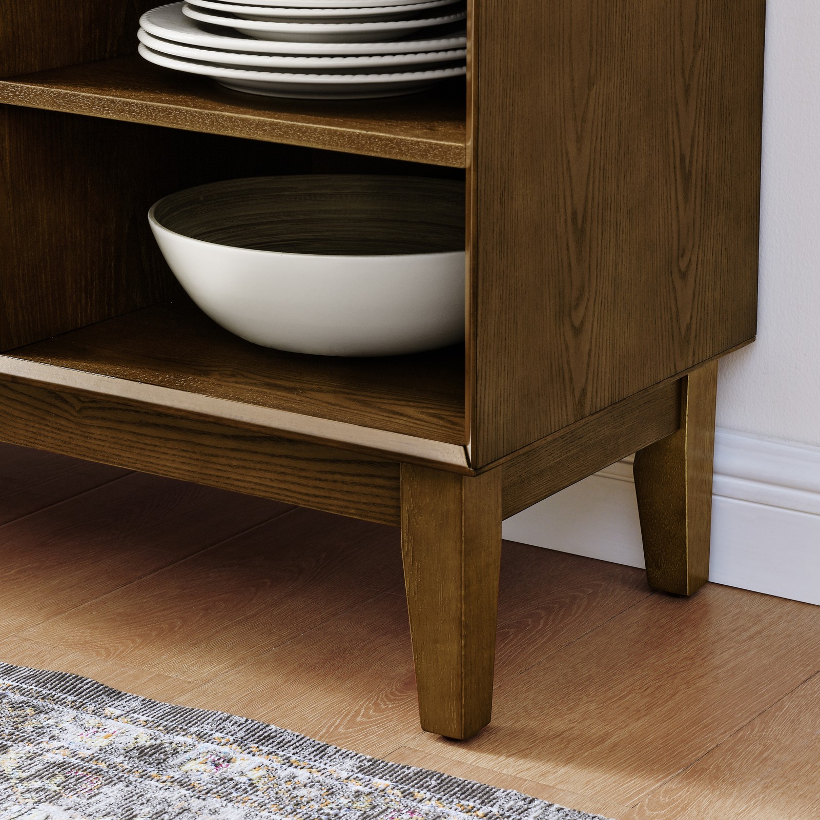 47.3" Sideboard Buffet Cabinet with Storage, Farmhouse Fluted Sideboard with 2