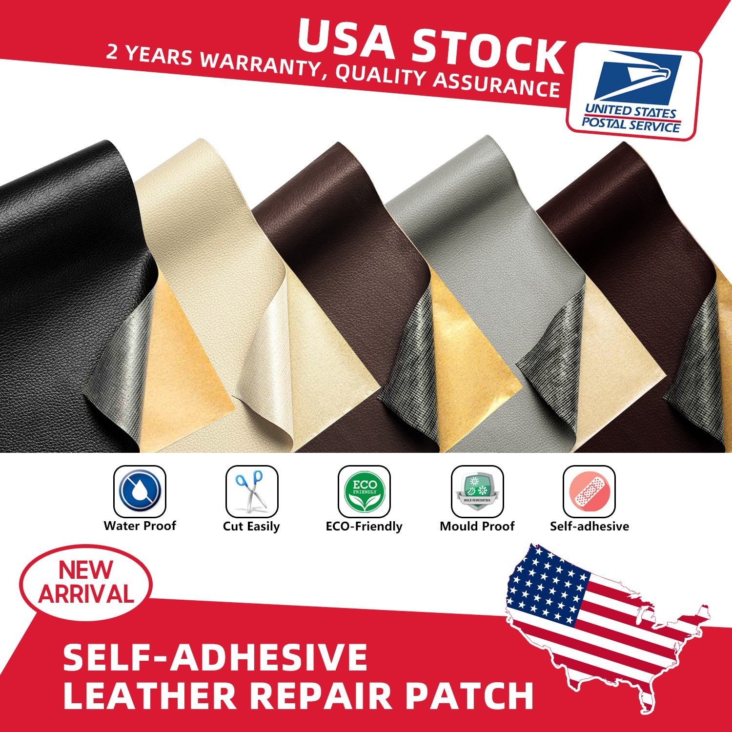 Leather Repair Patch Self Adhesive Leather Refinisher Cuttable Repair Patch