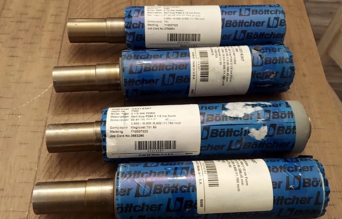 BOTTCHER 2 1/2" DART CUP PRINTER INK FORM ROLLER 05314387