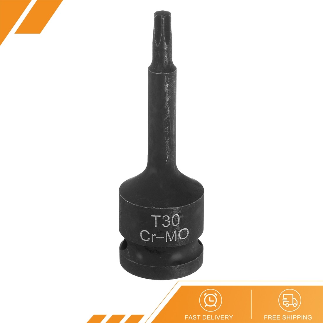 T30 Torx Bit Socket - 1/2" Drive 6 Point Torx Star Screwdriver Socket Adapter