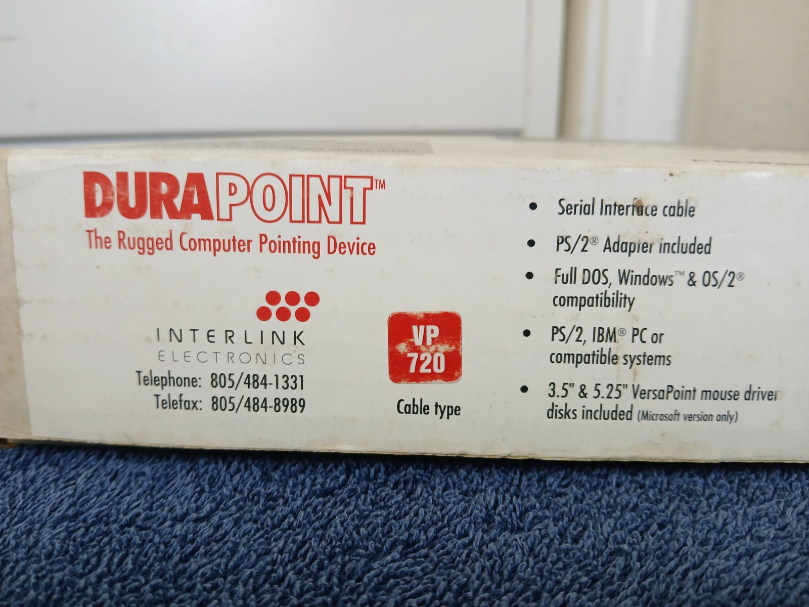 DURAPOINT VP2000 Industrial Mouse,untested & LITE WEAR